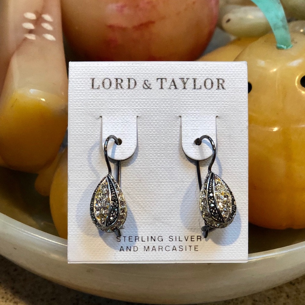 Silver and marcasite earrings